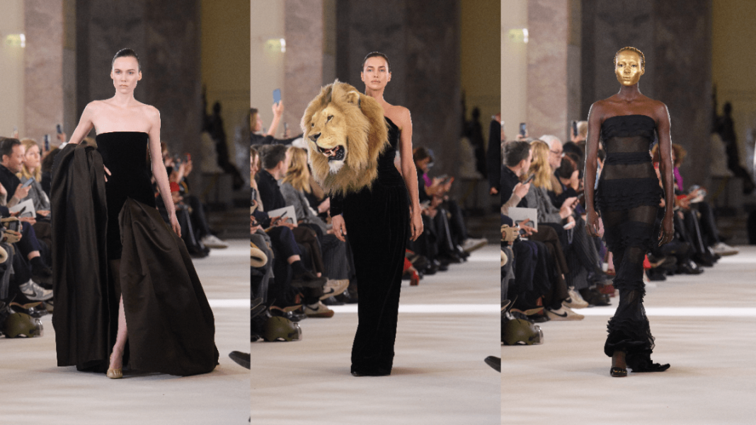 schiaparelli’s-haute-couture-show-had-gold,-faux-taxidermy-and-naomi-campbell
